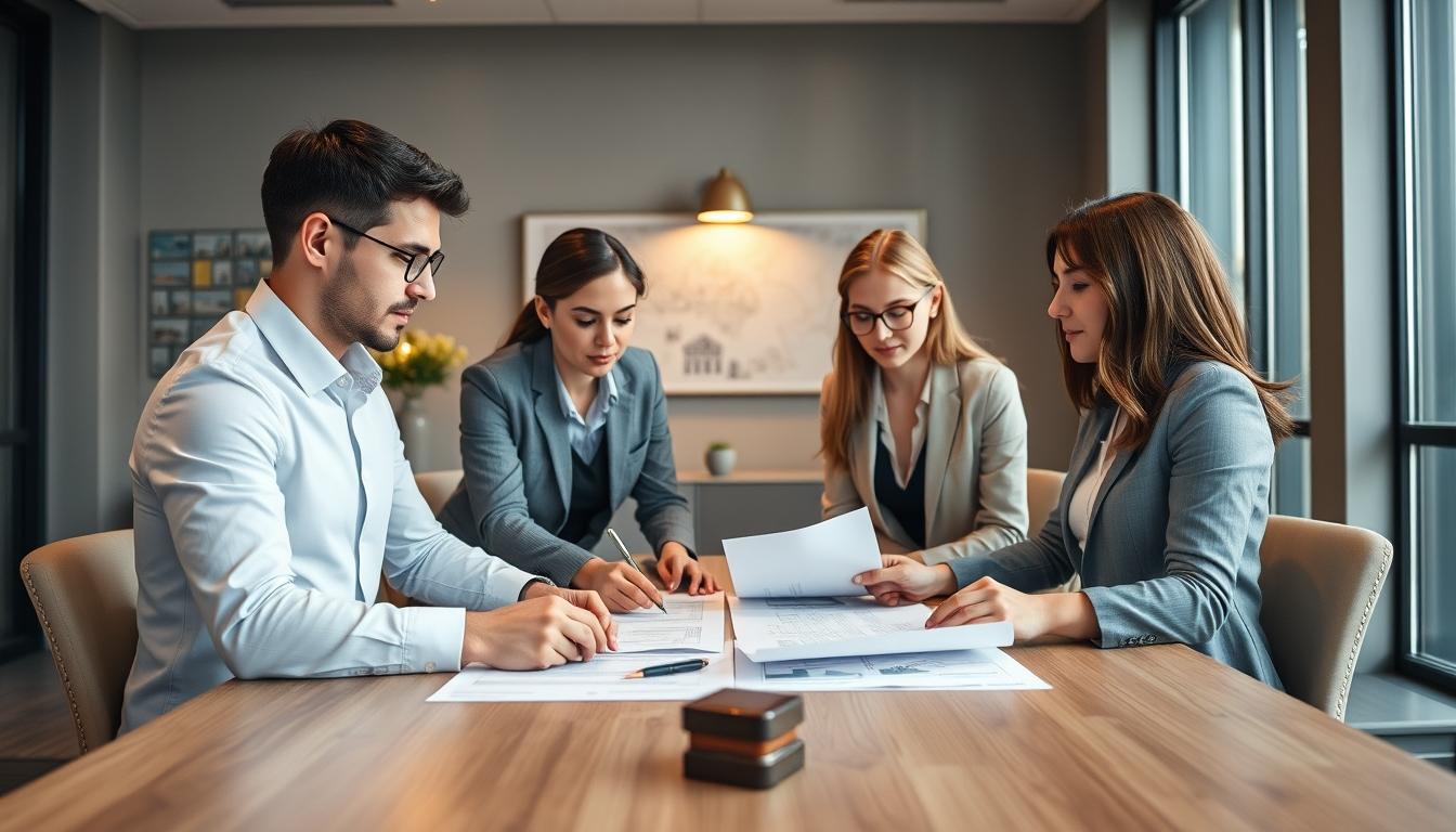 Business agreement signing
